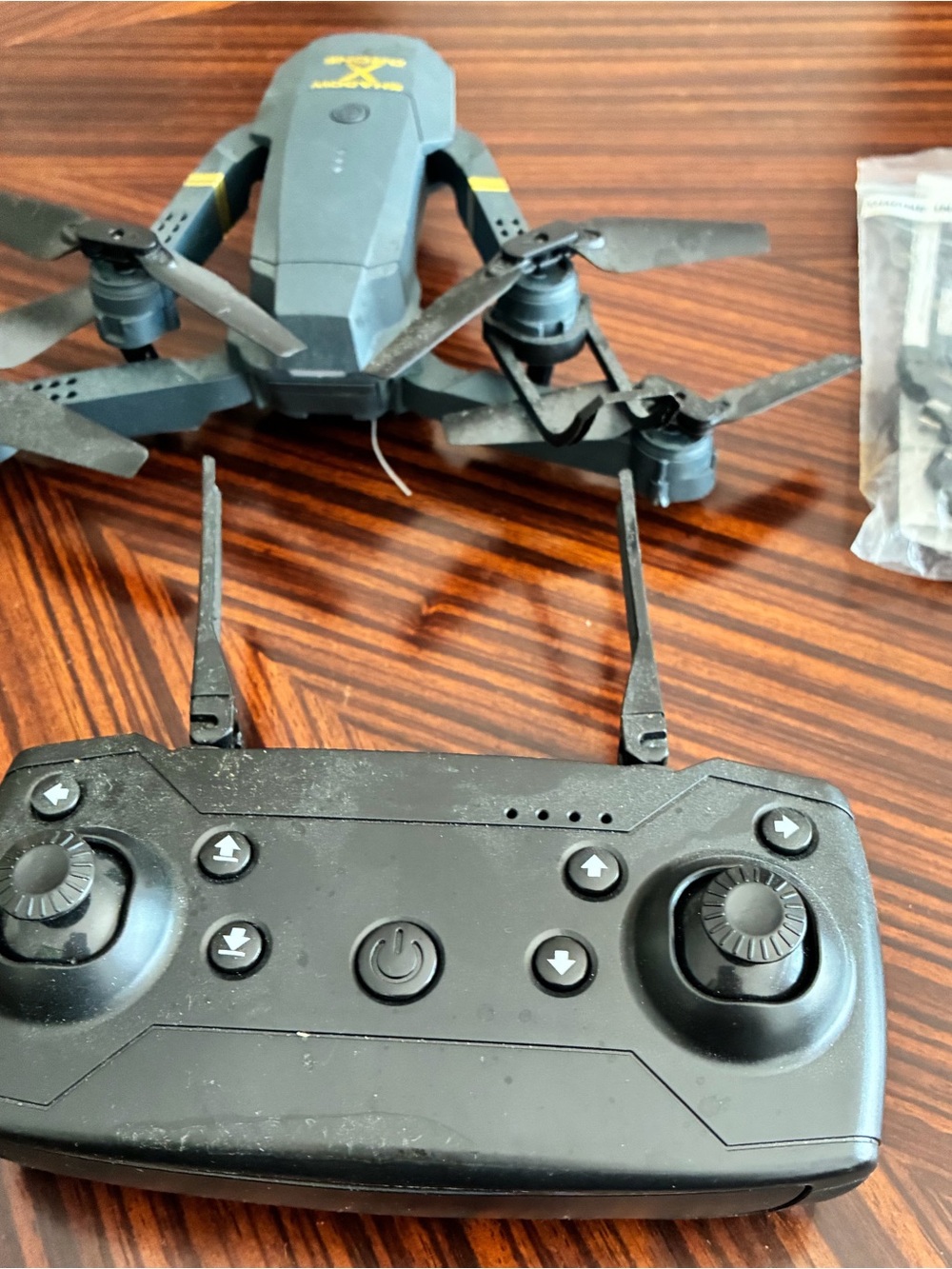 Foldable Black Drone with Remote Controller